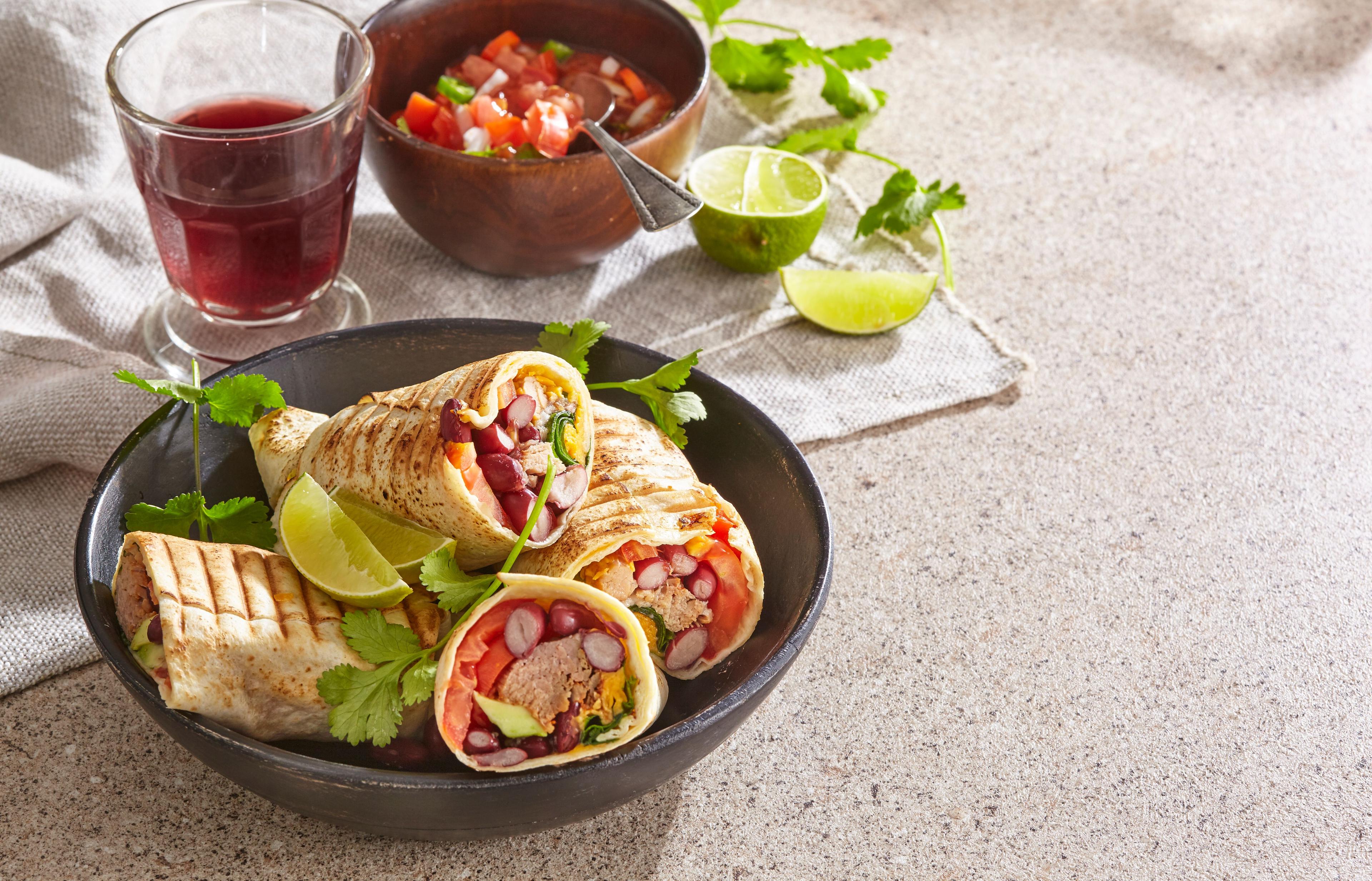 Burrito s fazuľou a bravčovým mäsom