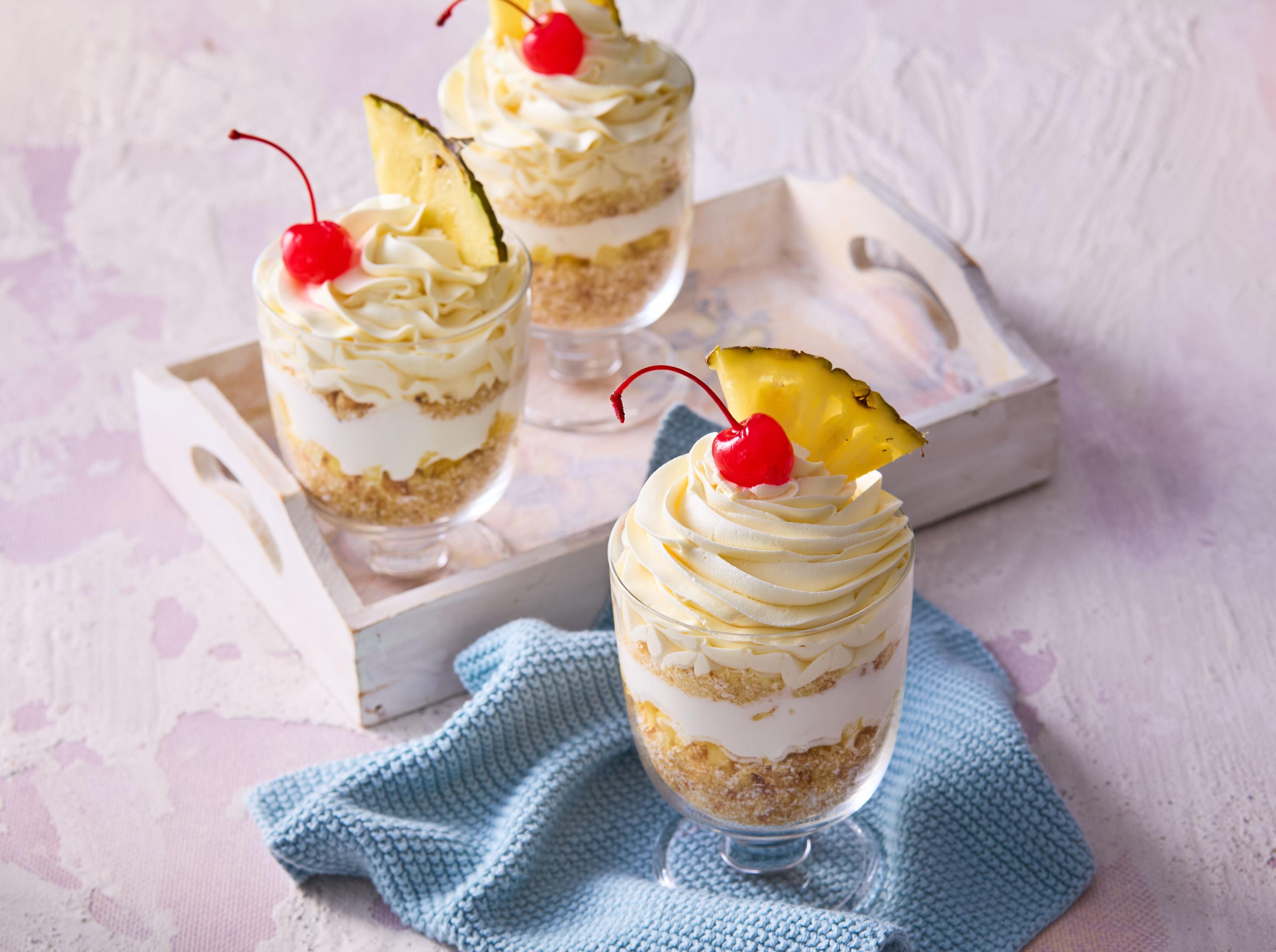 Piña colada poháre s mascarpone