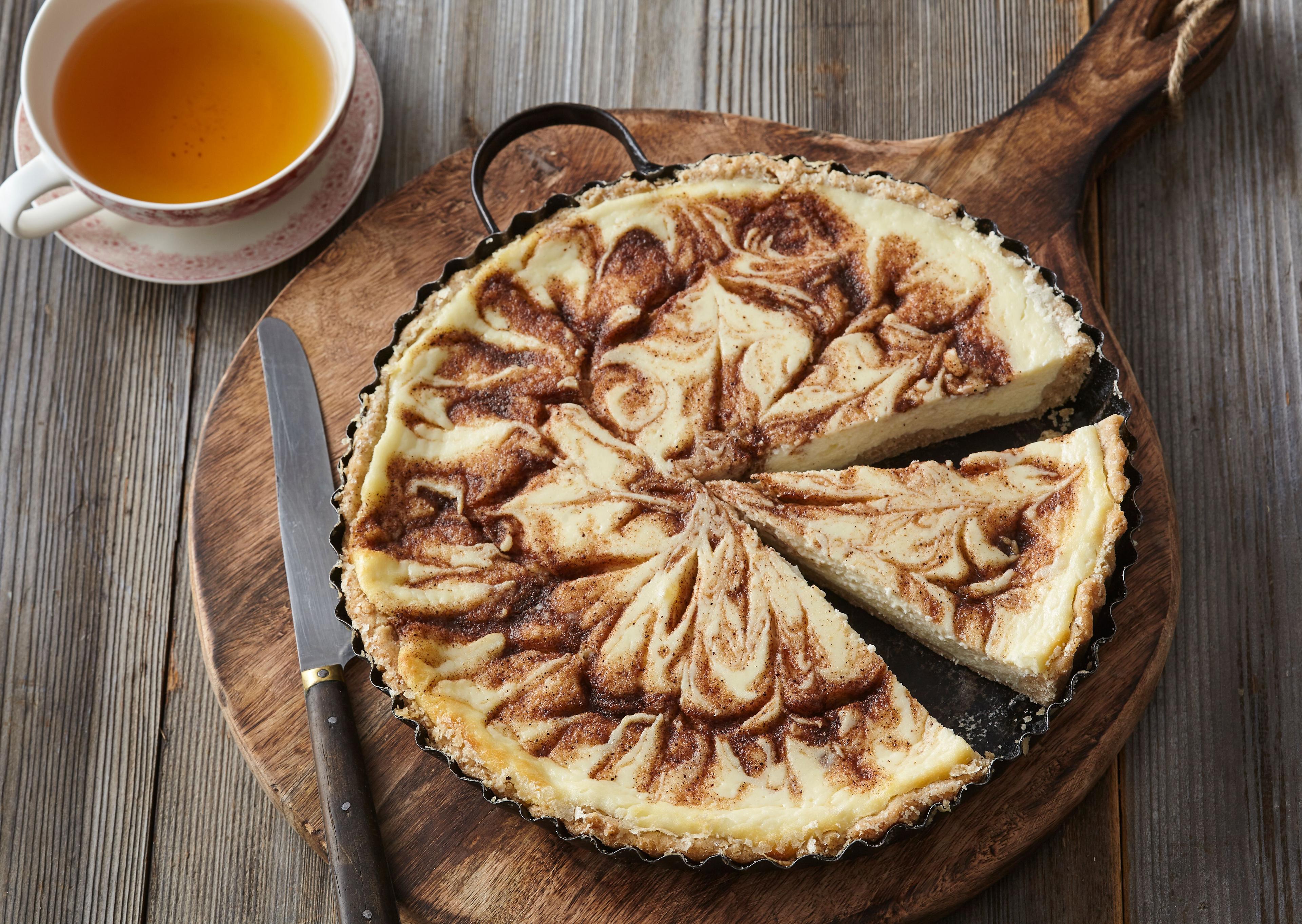 Škoricový koláč s tvarohom