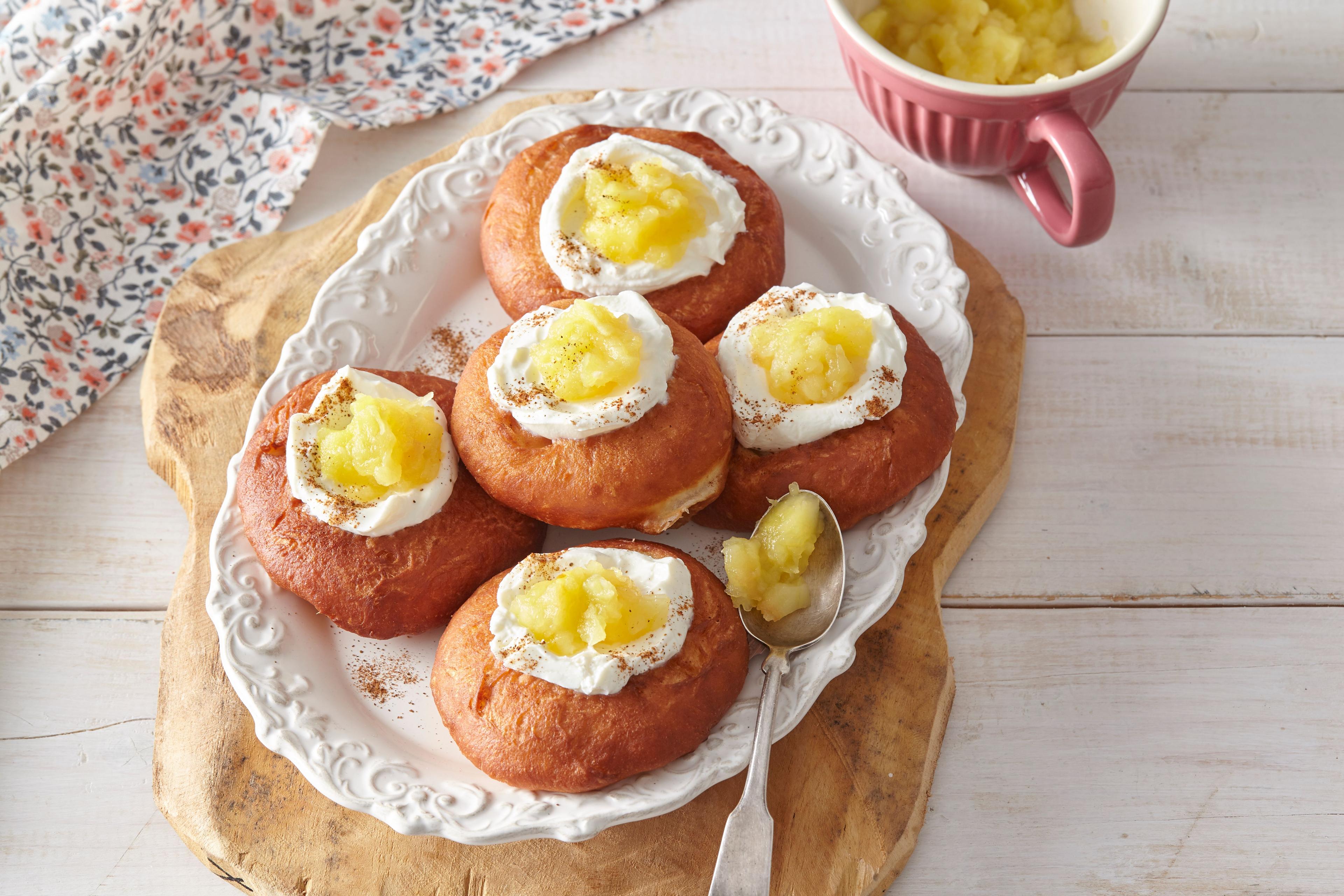 Šišky s jablkami a tvarohom