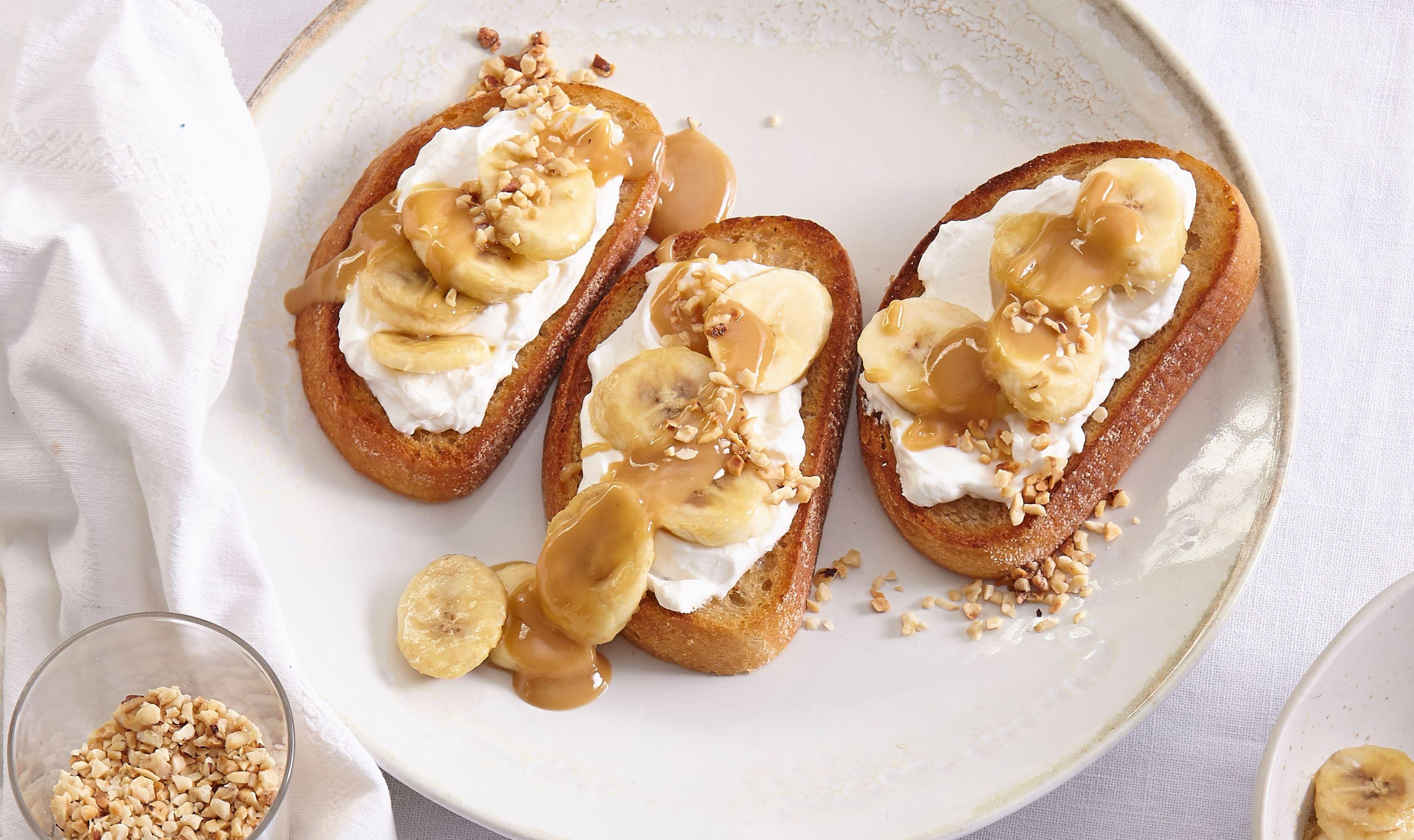 Chrumkavé toasty s banánom