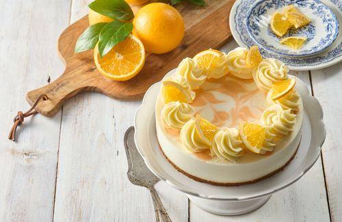Nepečený pomarančový cheesecake