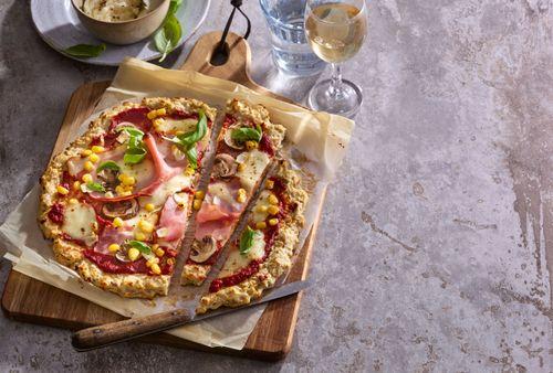 Fit pizza s ovsenými vločkami