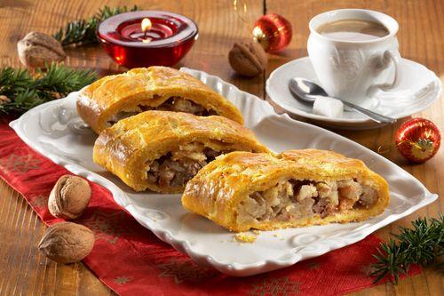 Mrkvový závin s jablkovo-orechovou náplňou