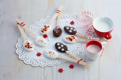 Mikulášske čokoládové lyžičky