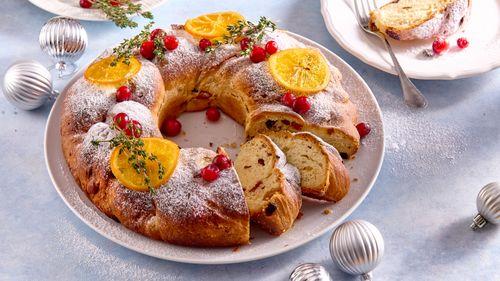 Vianočná štóla v tvare venca