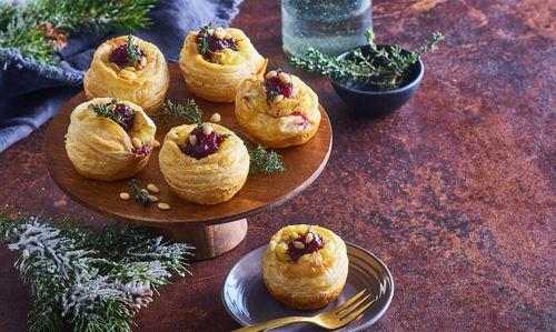 Syrové košíčky s brusnicami