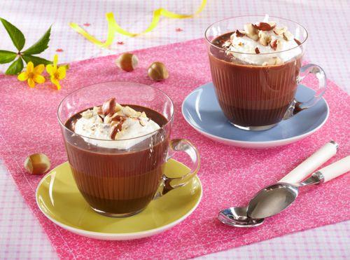 Horúca čokoláda s orieškovou šľahačkou