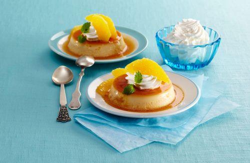 Pomarančový dezert s karamelom
