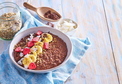 Proteínová čokoládovo-ovsená kaša