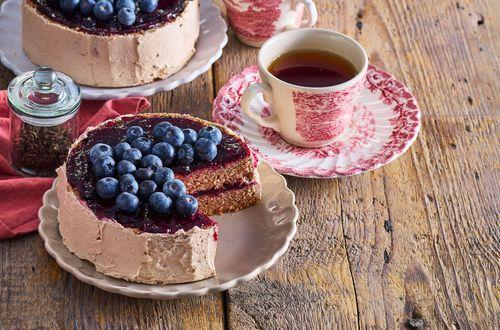 Torta s čajom Earl Grey a čučoriedkami