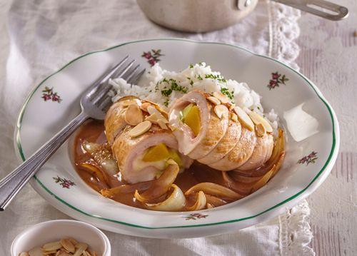 Morčacie roládky a avokádom a broskyňou