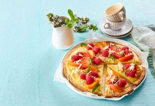 Ovocná pizza s tvarohom