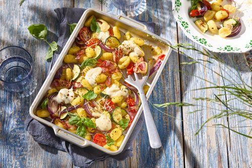 Gnocchi so zeleninou z jedného plechu