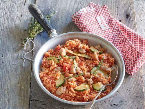 Červené rizoto s kuracím mäsom