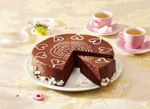 Valentínska čokoládová torta