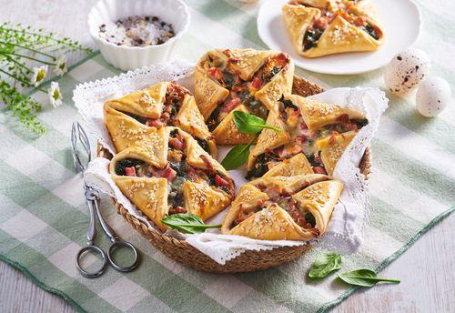 Slané šatôčky so špenátom a slaninou