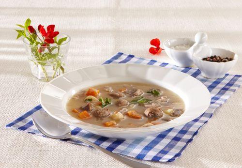 Drobková polievka s knedličkami