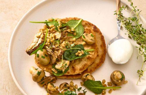 Jogurtové placky s hubami