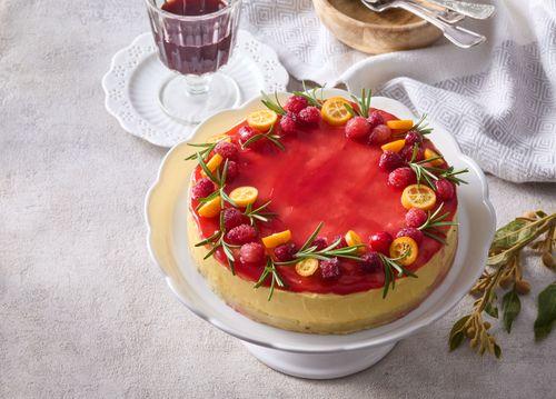 Koláč s vareným vínom a ovocím