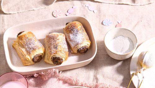 Lístkové rolády s marcipánom a makom