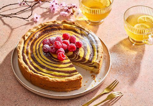 Zebrovaný cheesecake