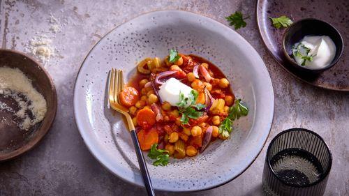 Cícerové ragú so slaninou