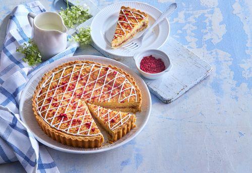 Mandľový koláč s citrónovou mriežkou