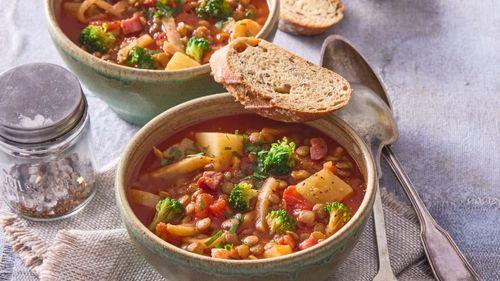 Šošovicová polievka s brokolicou