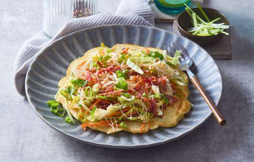 Japonská palacinka so zeleninou