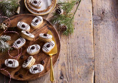 Vianočné mocca koláčiky s čokoládovou polevou