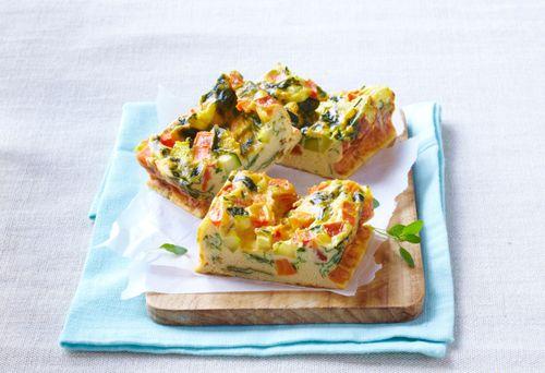 Zeleninová frittata so slaninou