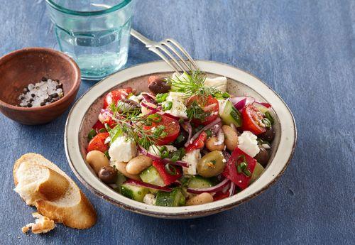 Grécky šalát s bielou fazuľkou