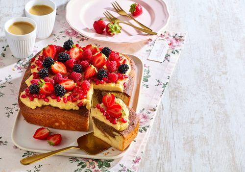 Piškótovo-smotanový zákusok ku káve