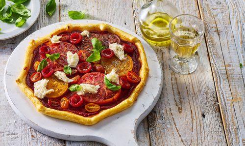 Slaný paradajkový koláč s chorizom