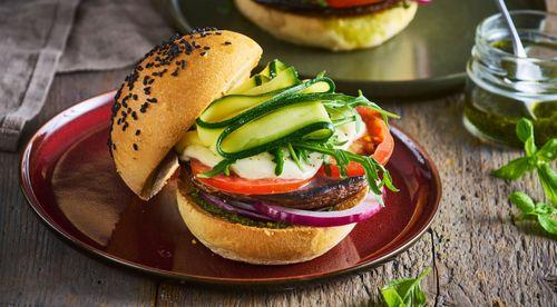Portobello burger s cuketou