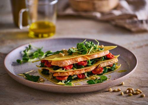 Nepečené lasagne s lososom