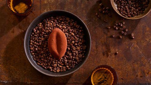 Veľké kávové zrná s marcipánom