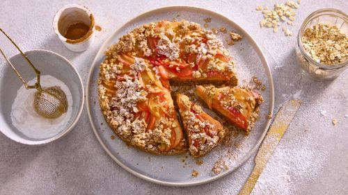 Jablkový koláč z ovsených vločiek